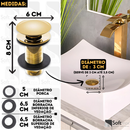 Válvula Click de Inox P/ Cuba Pia de Banheiro Lavatório - Casa Farfelle