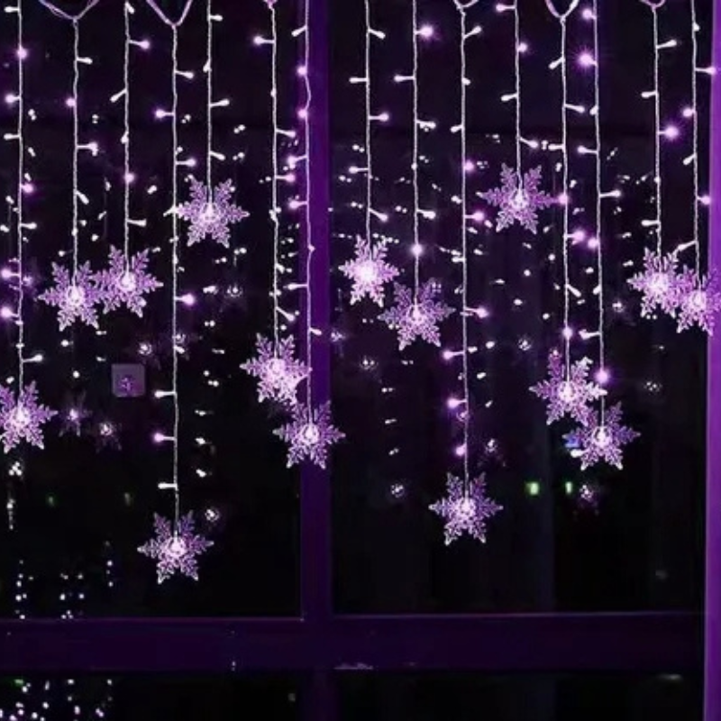 Varal de luzes Flocos de Neve - Casa Farfelle