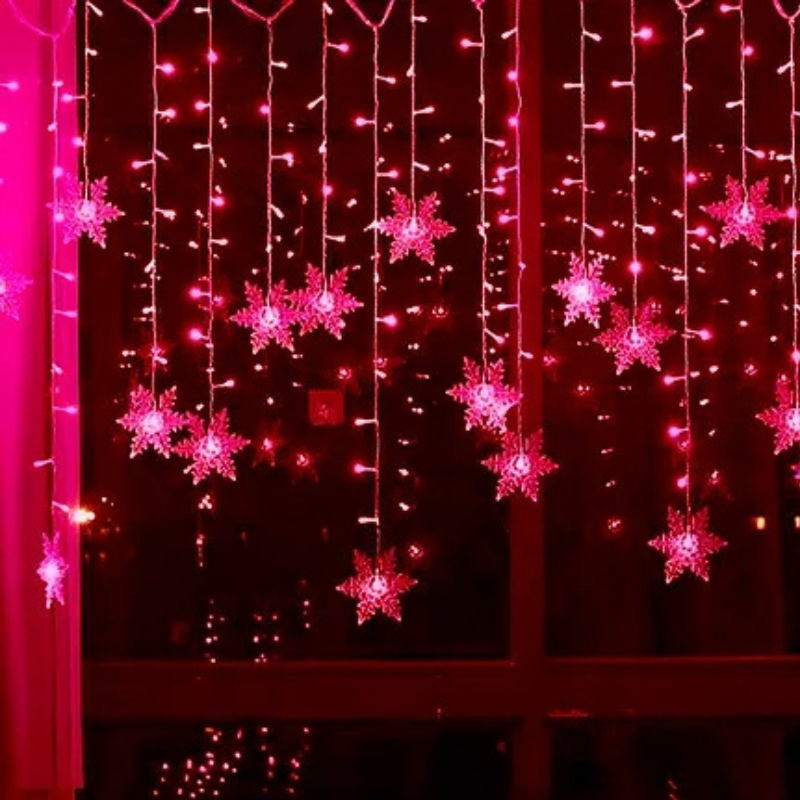 Varal de luzes Flocos de Neve - Casa Farfelle