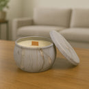 Vela Aromática Baunilha com Pavio de Madeira - Casa Farfelle