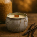 Vela Aromática Baunilha com Pavio de Madeira - Casa Farfelle