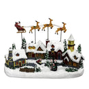 Vila de Natal Nevada com LED Musical em Resina Decorativa - Casa Farfelle