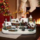 Vila de Natal Nevada com LED Musical em Resina Decorativa - Casa Farfelle